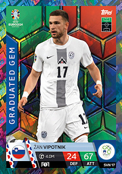 Zan Vipotnik Slovenia Topps Match Attax EURO 2024 Graduated Gem #SVN17